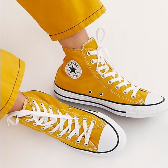 gold dart converse high tops